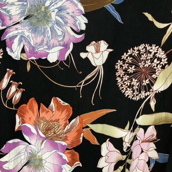 Knox Rose Women’s Jacket Floral Lace Loose Fit Tie Closure Ruffles Comfy - Picture 4 of 8